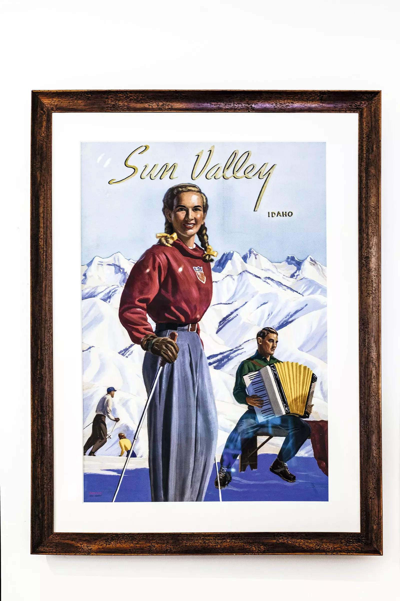 Print vintage Sun Valley la hotelul Ketchum.