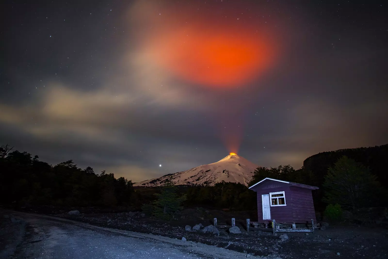 Sopka Villarrica v Araucanía