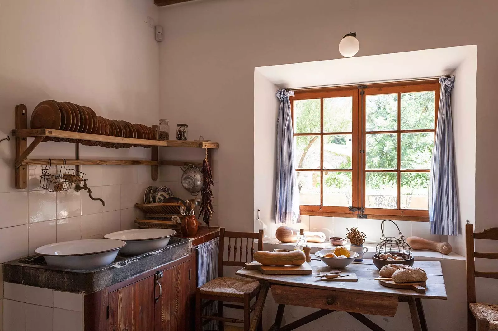 Kitchen of the house museum of Robert Graves in Deià Mallorca.