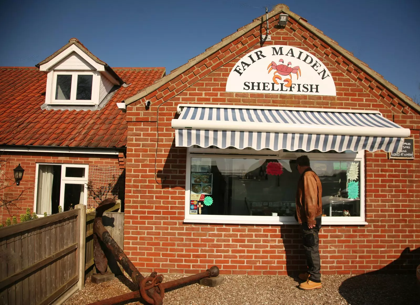 Happisburgh'da yengeç satışı.