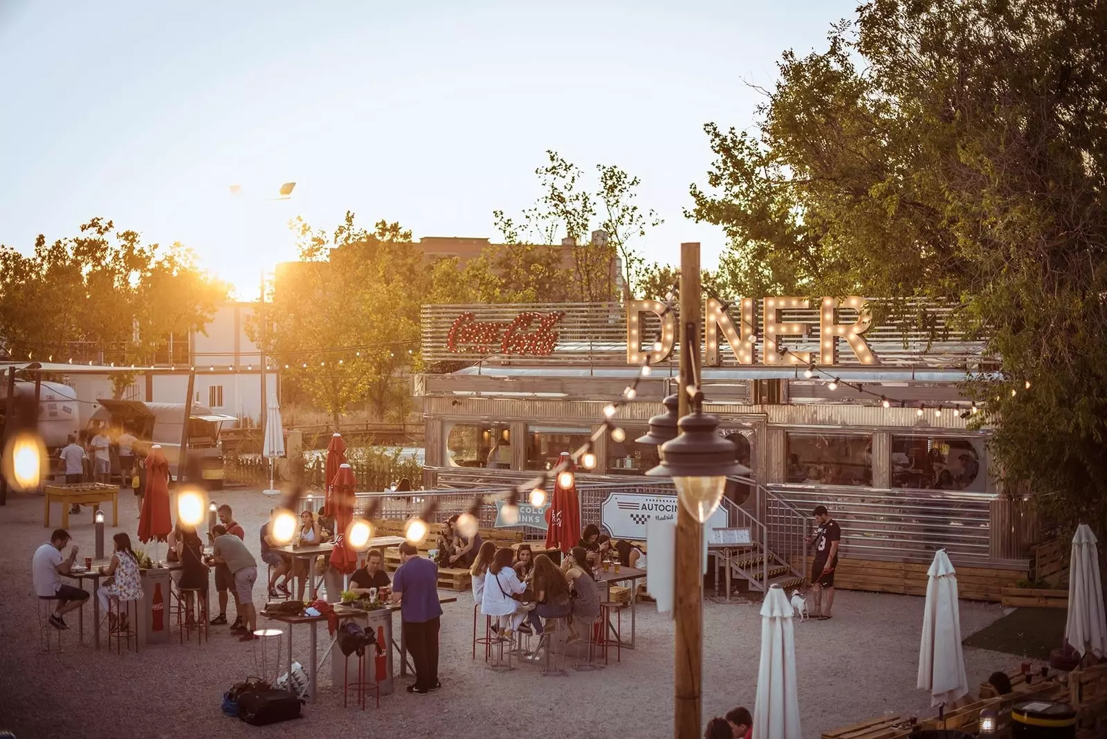 Sürücülük teatrı Madrid terrası