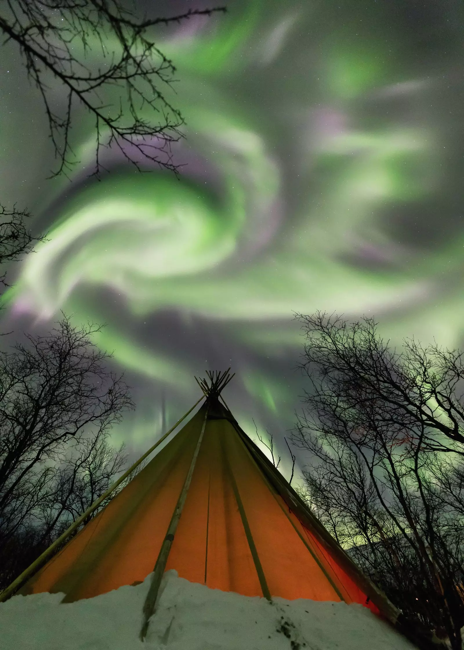 Northern lights in Swedish Lapland