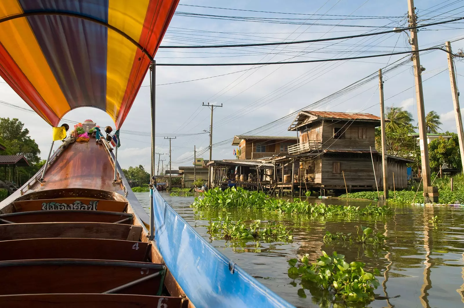 A boat through the klongs of Bangkok