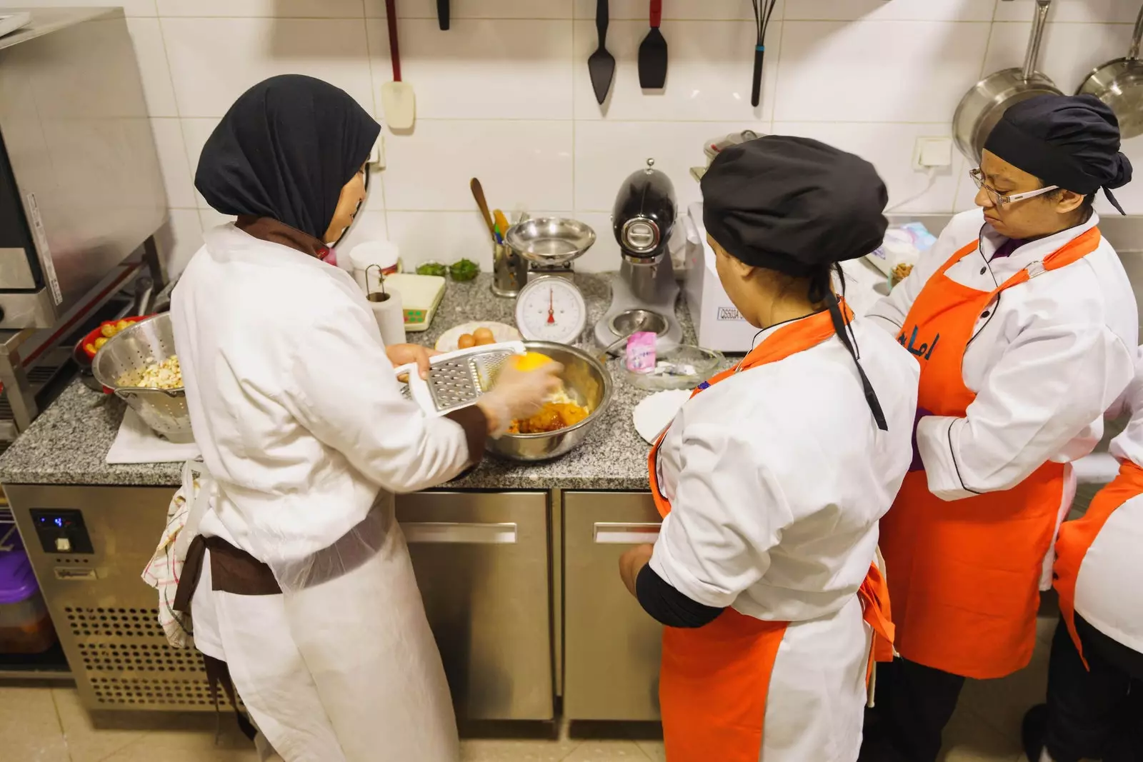 In the kitchen of Amal Center