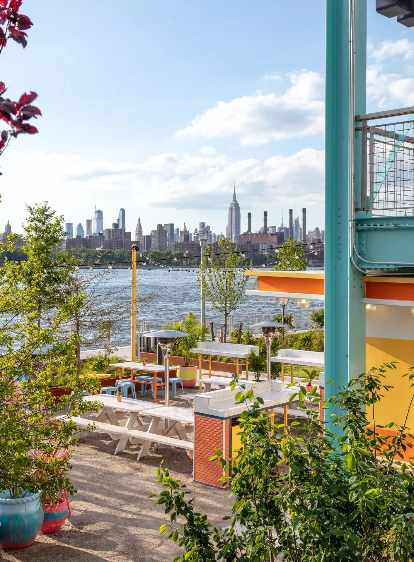 Les vues de Domino Park sur tout Manhattan