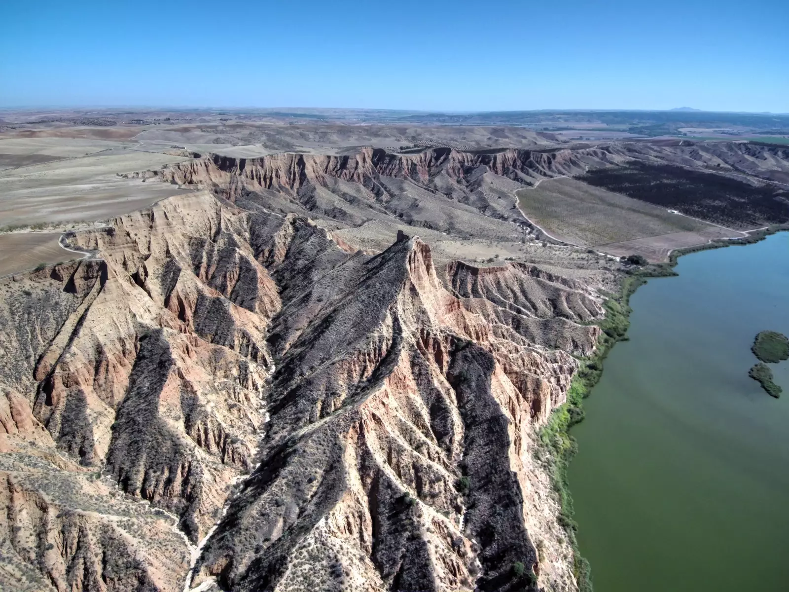 Vista aérea das Barrancas de Burujón