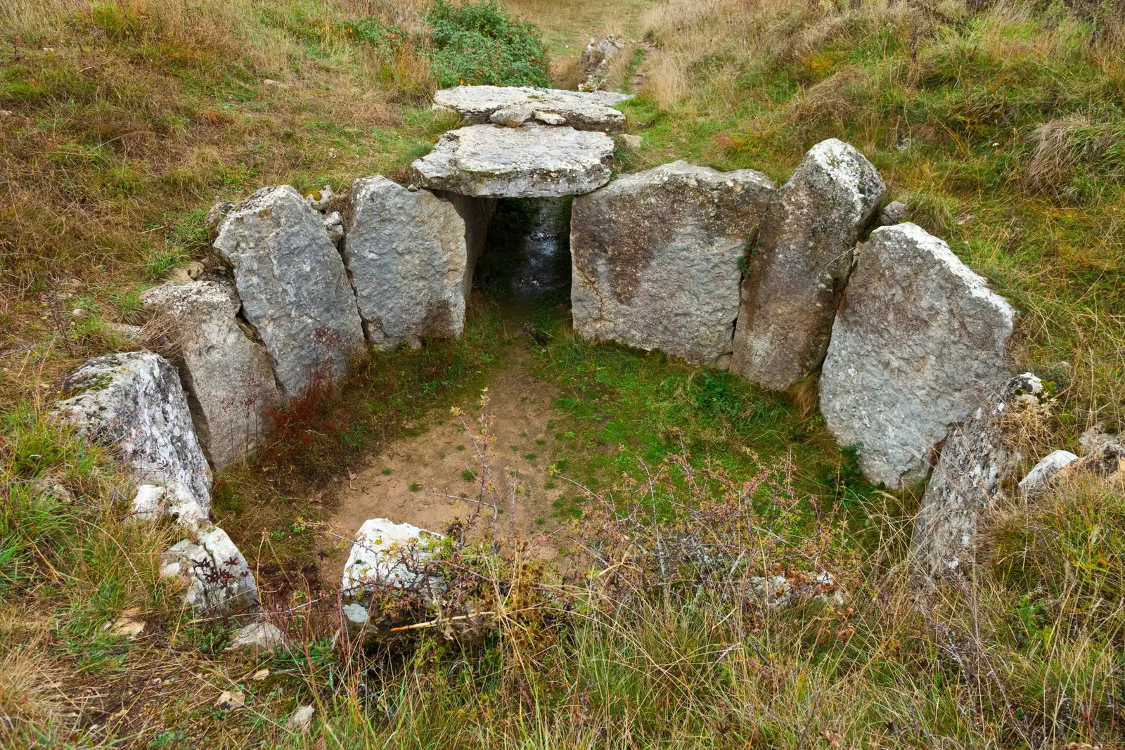 Dolmen od El Moreca u Hoya de Huidobro Burgosu.