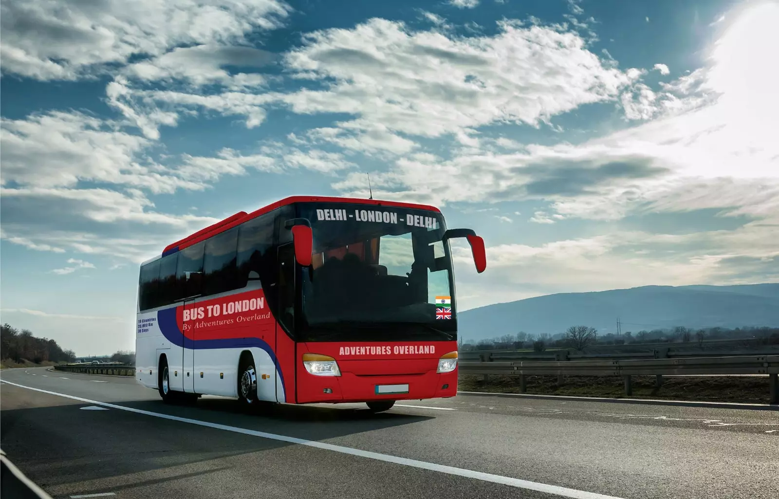 Der Bus nach London legt in 70 Tagen 20.000 Kilometer zurück