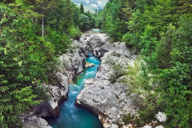 The impossible blues of the Soca River