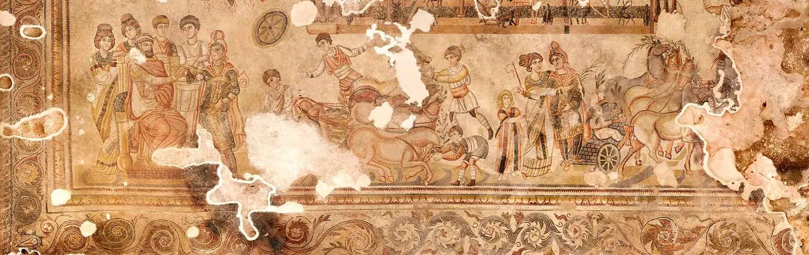 Parte del grande mosaico figurativo di Noheda