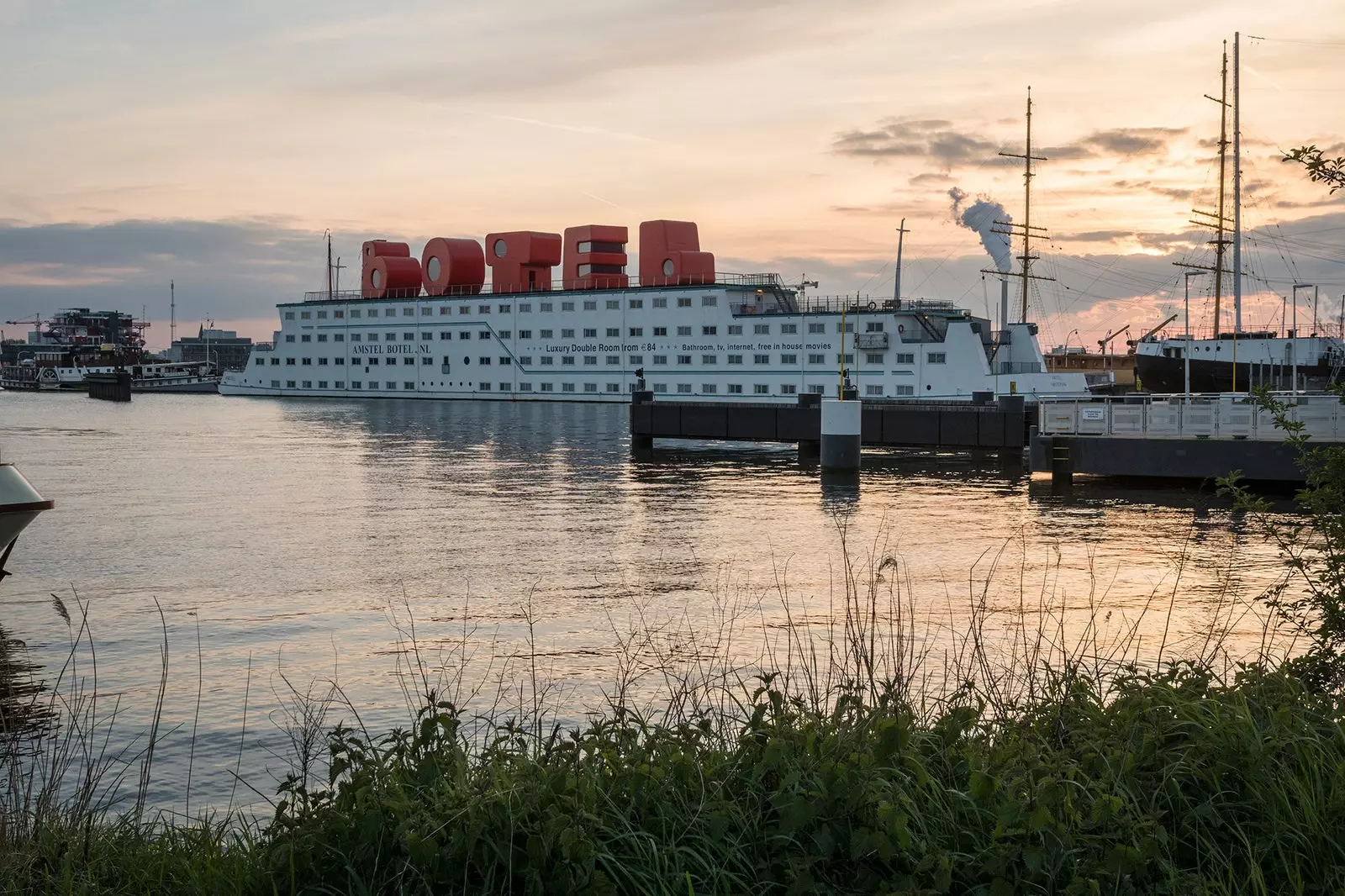 Botel a three-star hotel installed on a ship