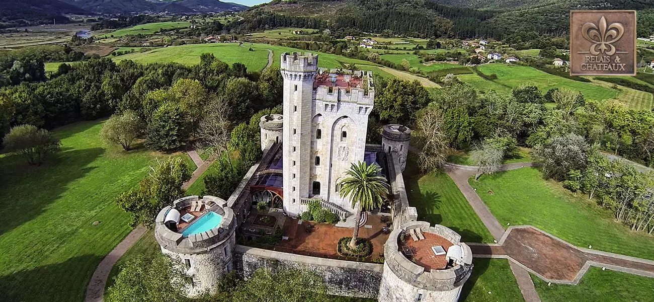 Aerial view of the Castle of Arteaga