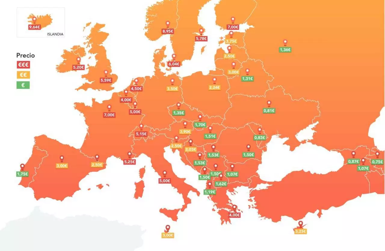 Beer price map