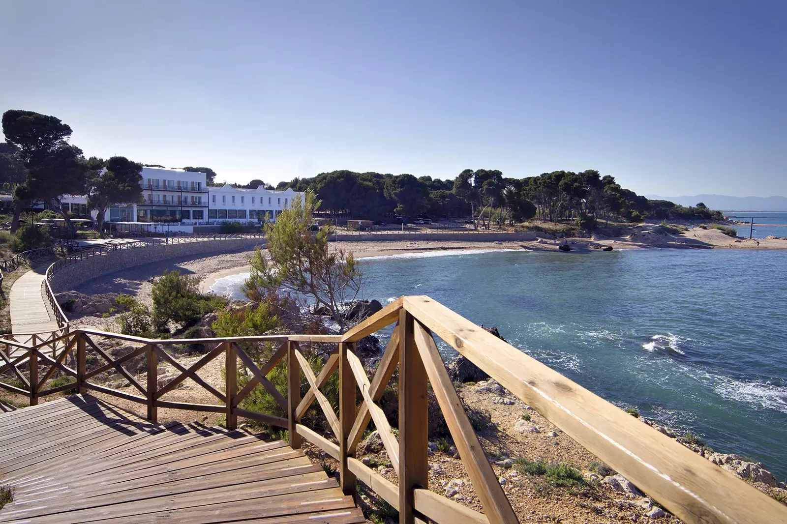 Panoramablick auf die Herberge Empúries