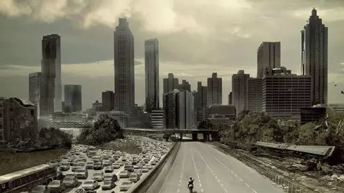 Estrada de zumbi com 'The Walking Dead'