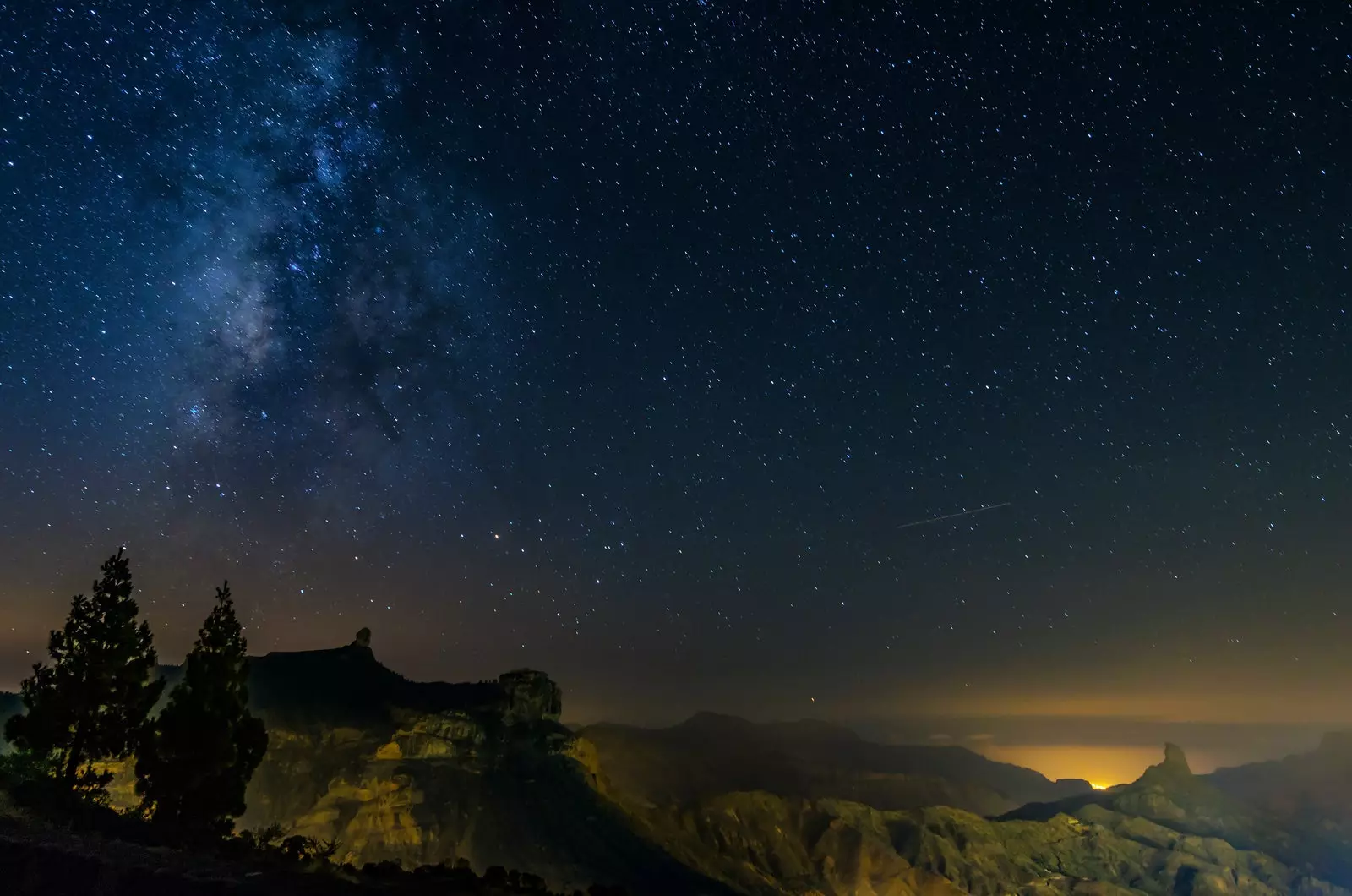 Roque Nublo nočno nebo