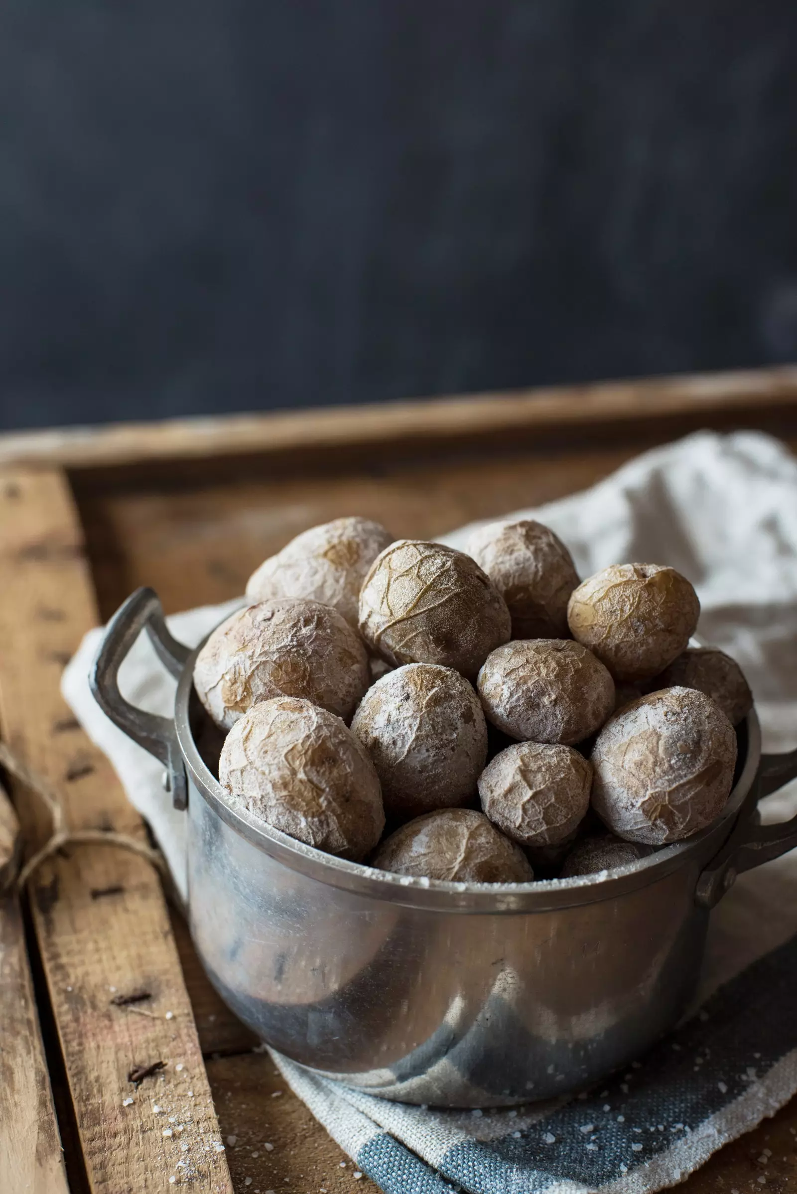 Pommes de terre ridées qui ne manquent pas