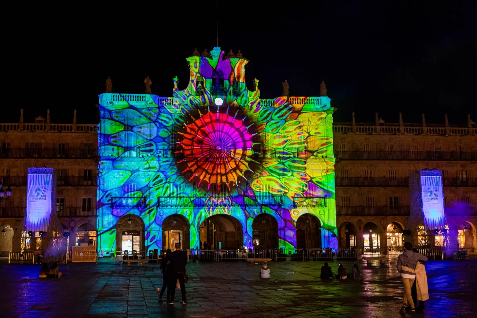 Plaza Mayor Salamanca Licht en Vanguard Festival 2019