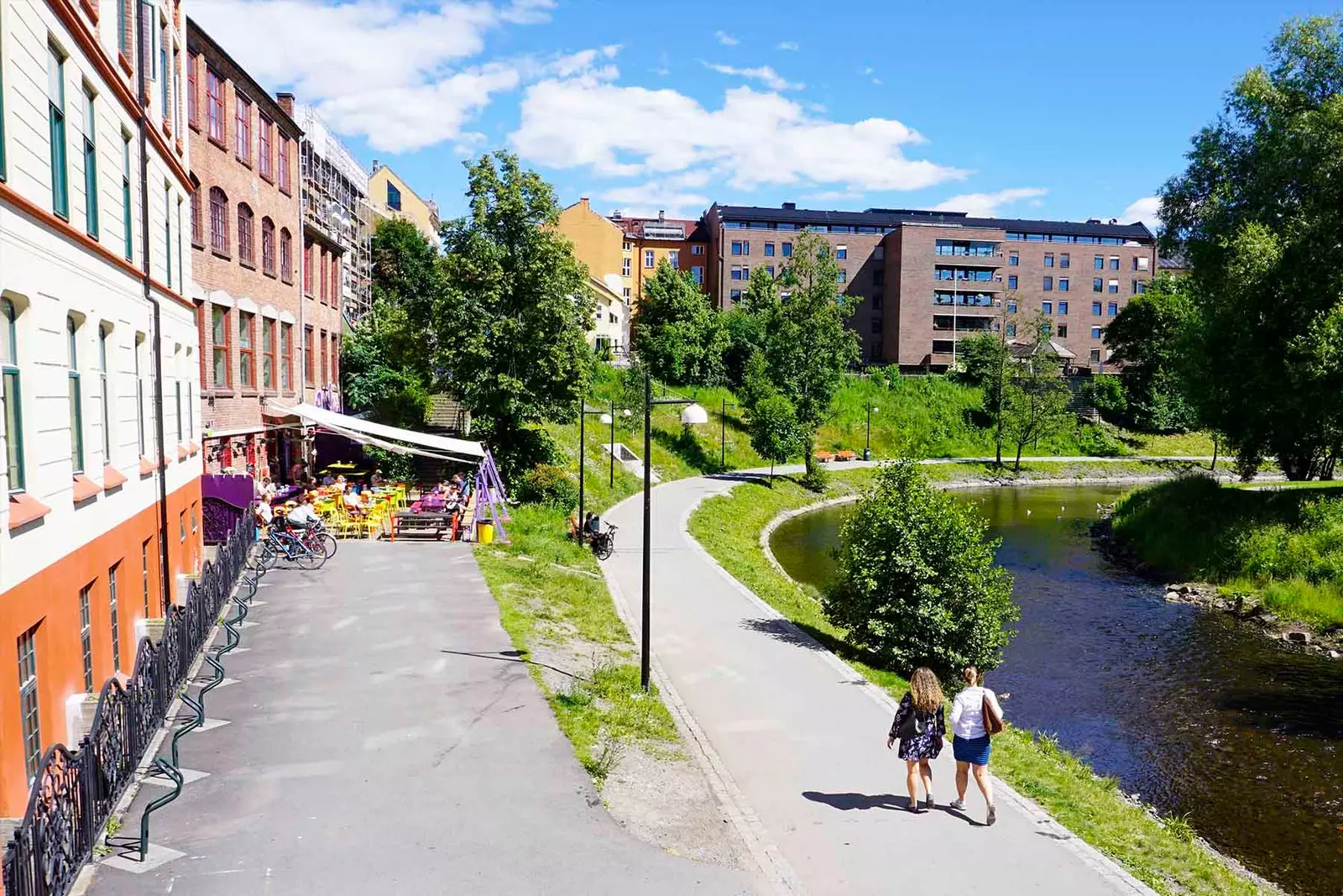 Promenaderna längs floden Akerselva förbinder dig med naturen