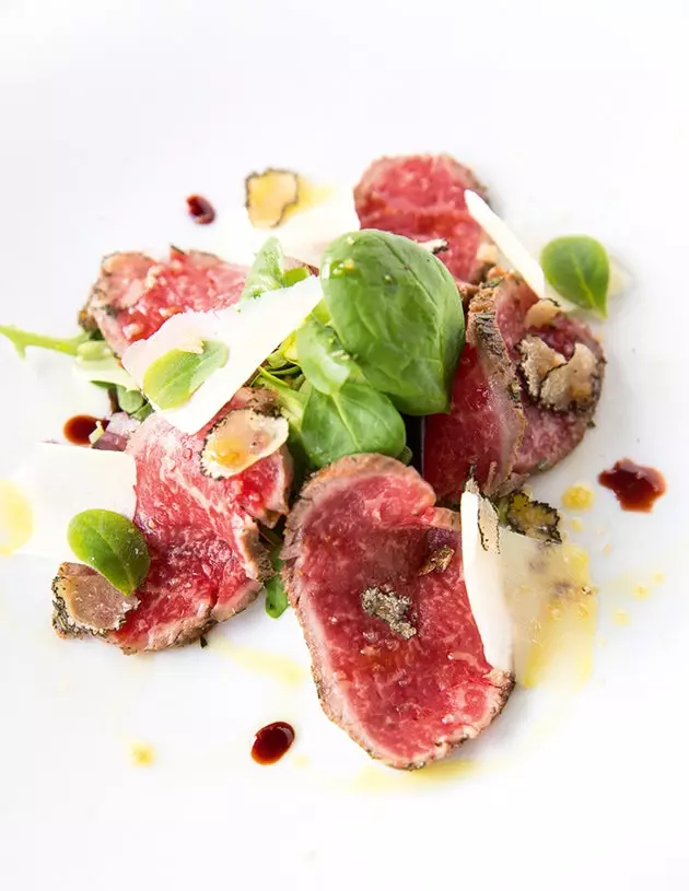 carpaccio de carne Chianina