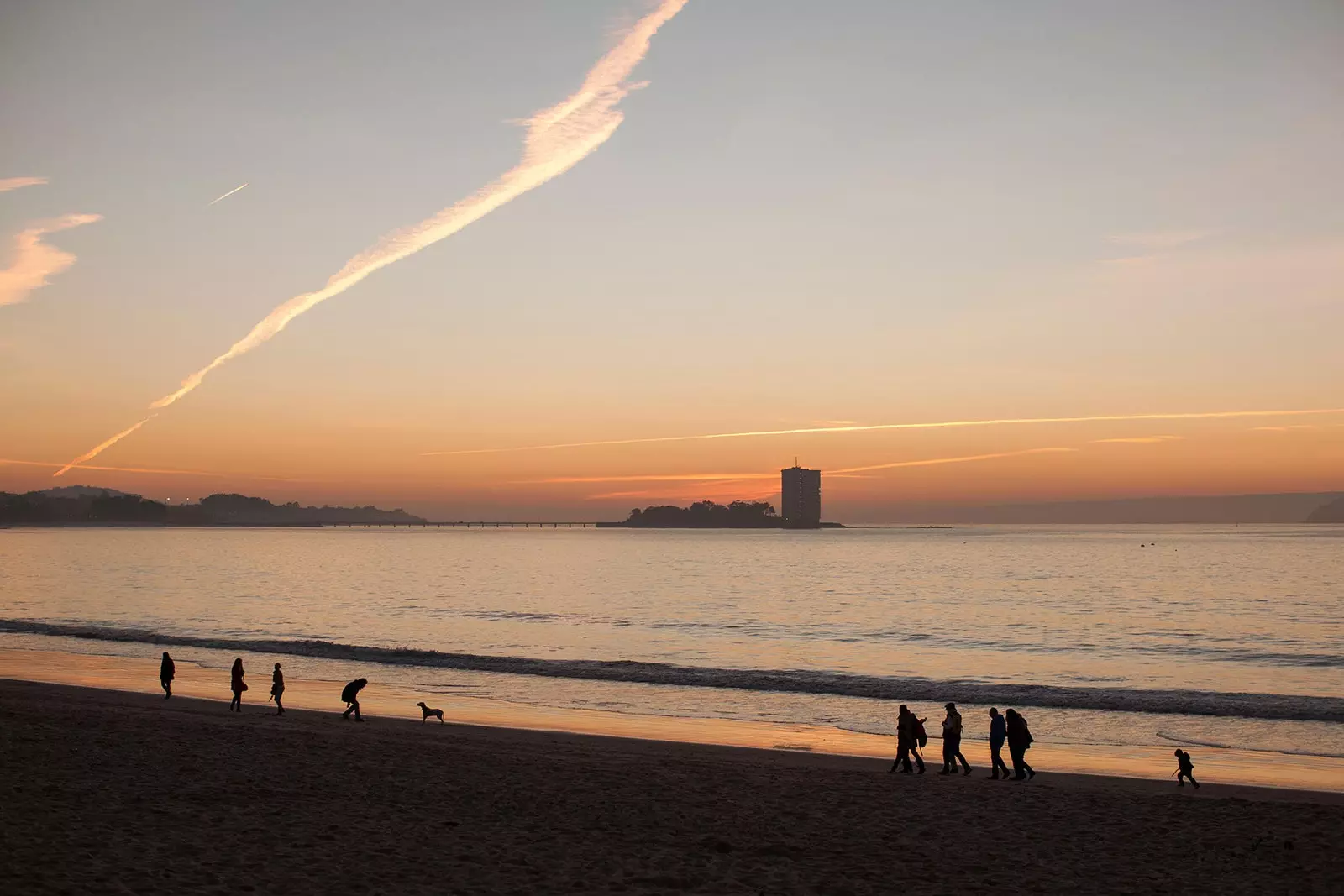 Coucher de soleil en automne à Samil Vigo