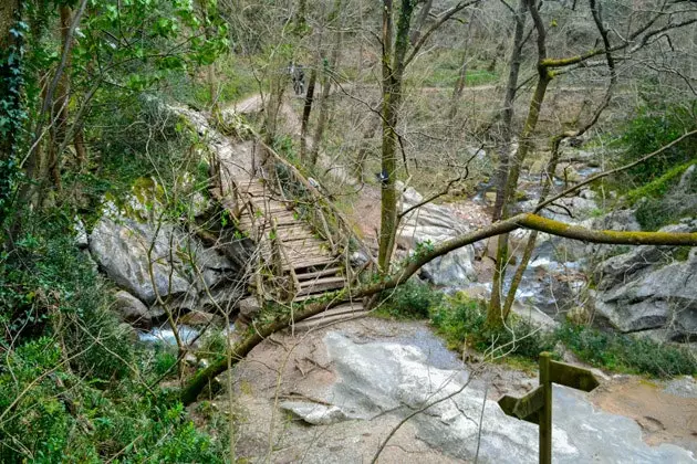 Zugarramurdi 산책로의 다리