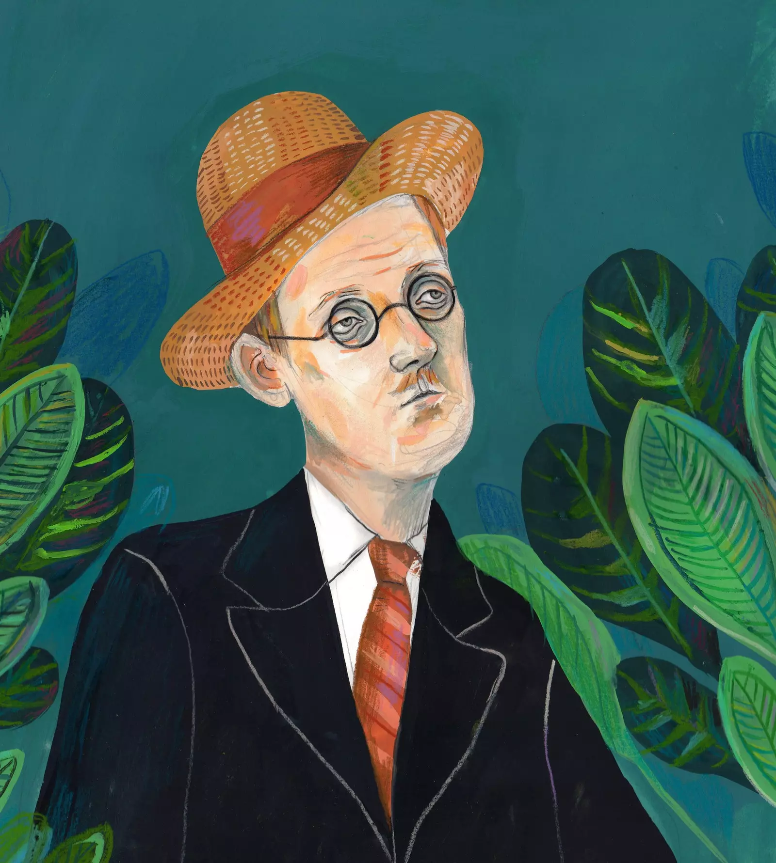 Illustratioun vum James Joyce vum Helena Prez García.