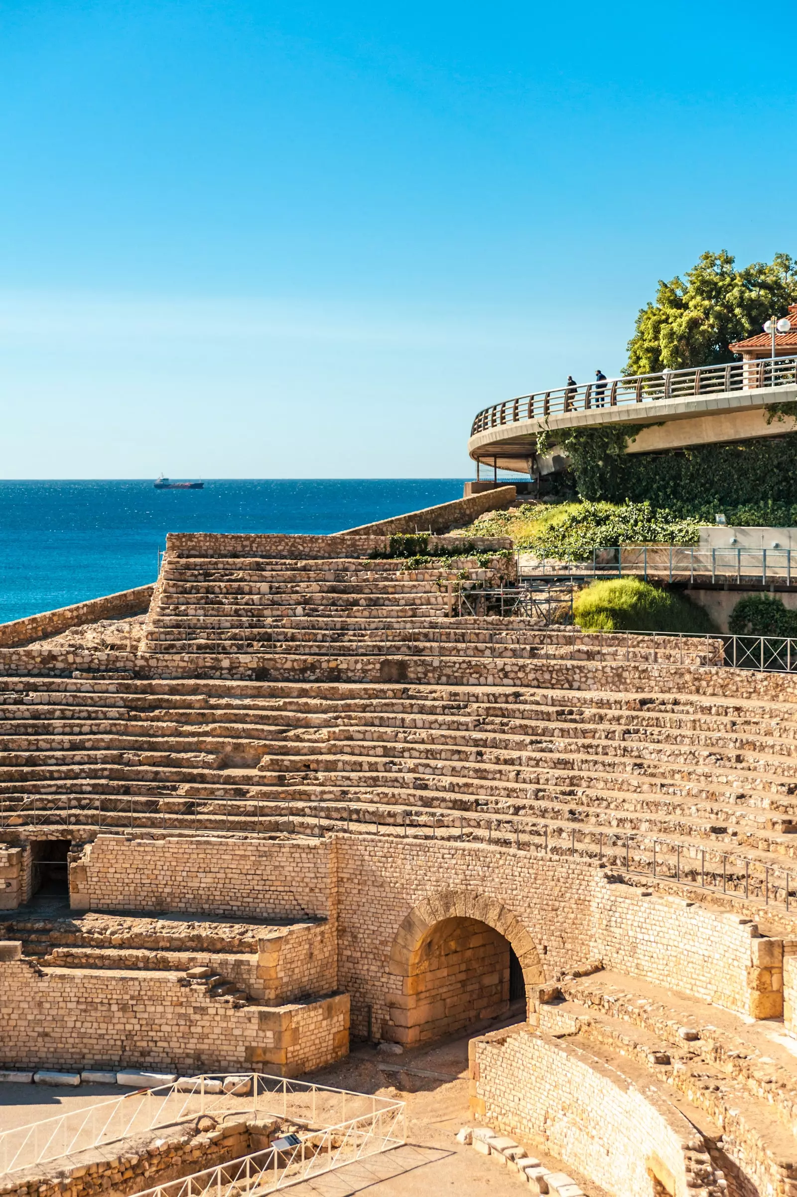 Utsikt över antiteatern i Tarragona.