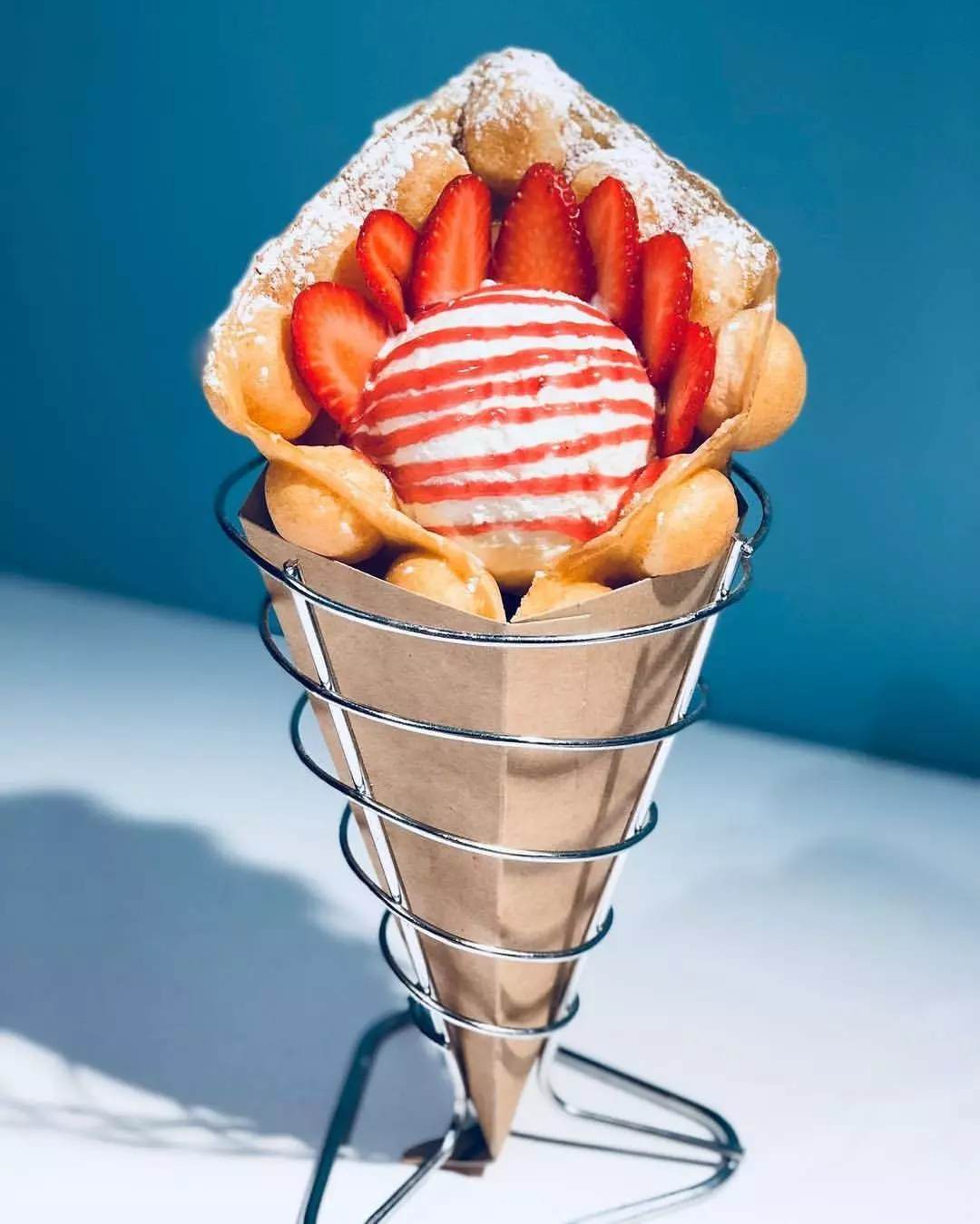 Strawberry Bubble Waffle