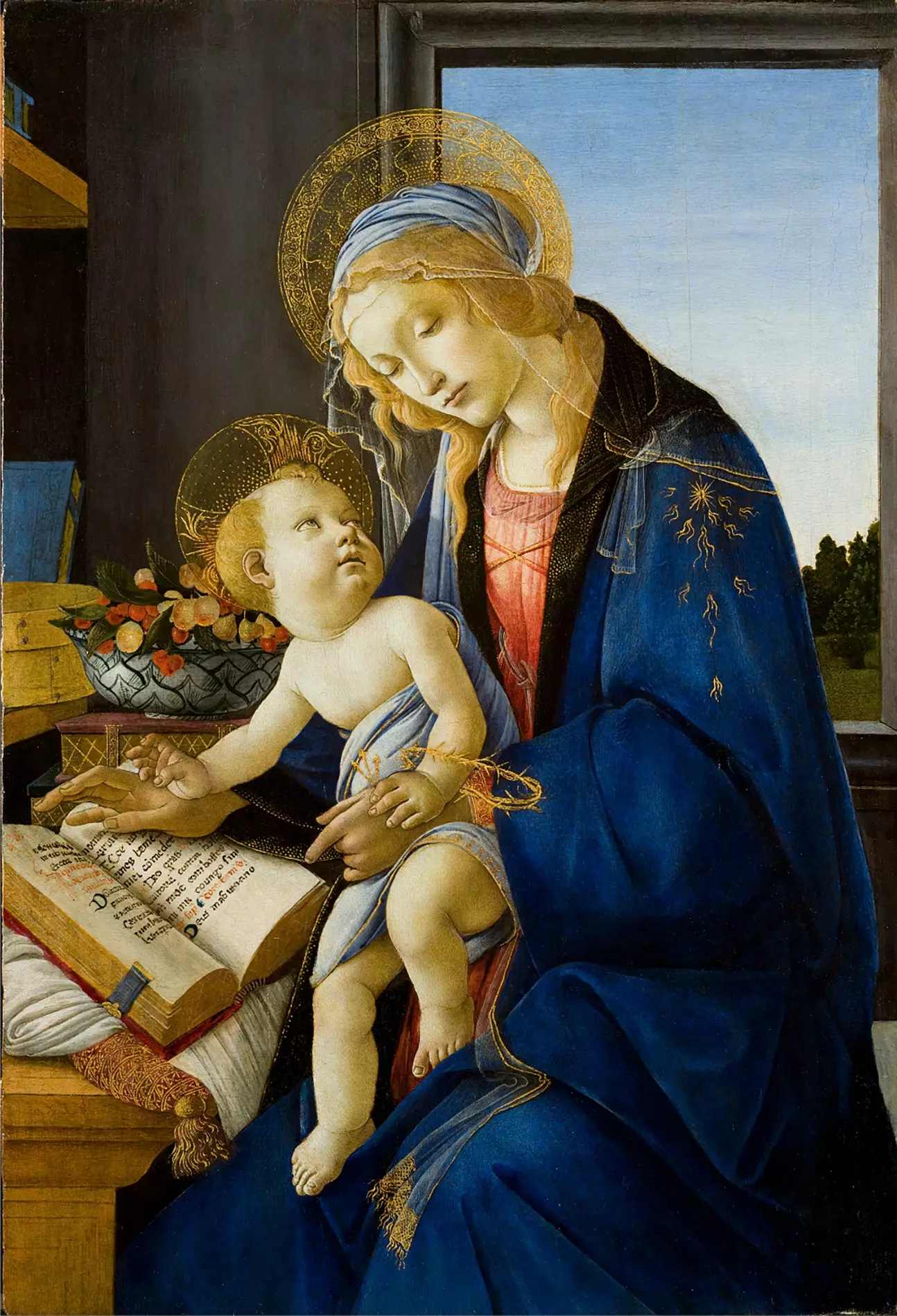 Madonna as an leabhar Botticelli saor in aisce,