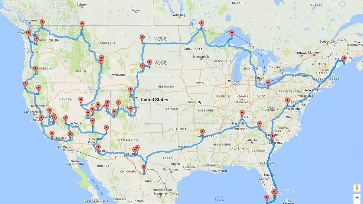 Det perfekte roadtrip-kort gennem USA's nationalparker