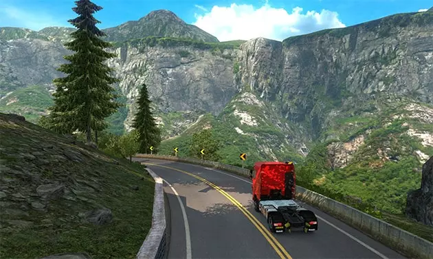 'Euro Truck Simulator 2' ё шуморо дар Норвегия мебинем, дӯсти