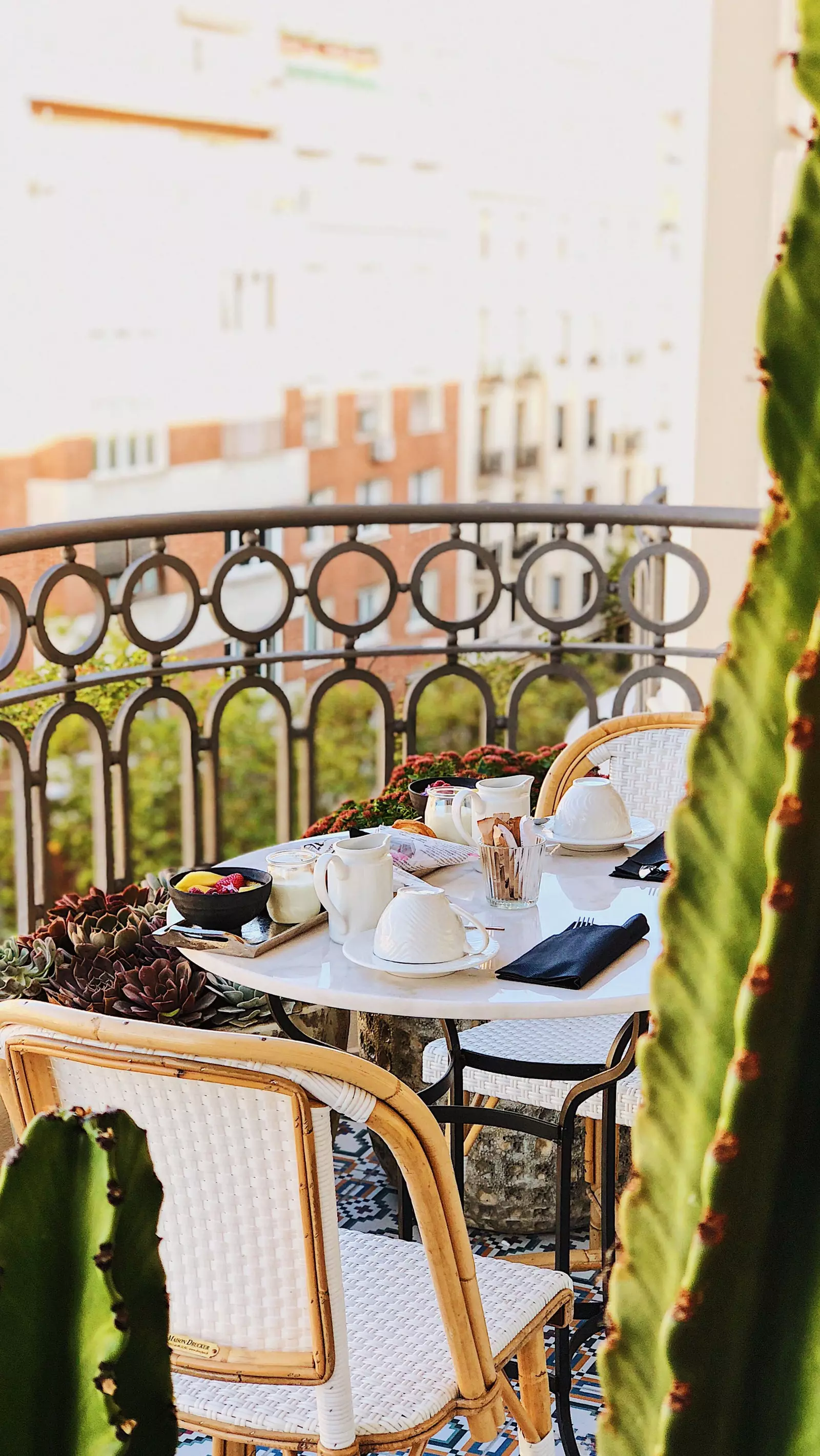 petit déjeuner avec vue