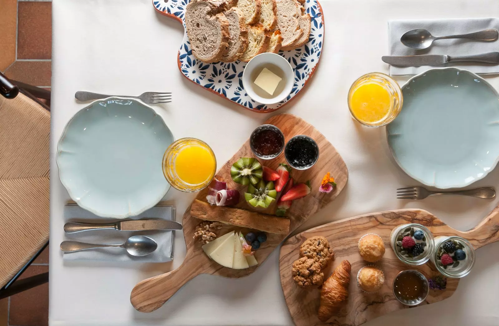 O café da manhã completo do La Casa del Presidente inclui pães e pães artesanais da Tahona de Sotillo.