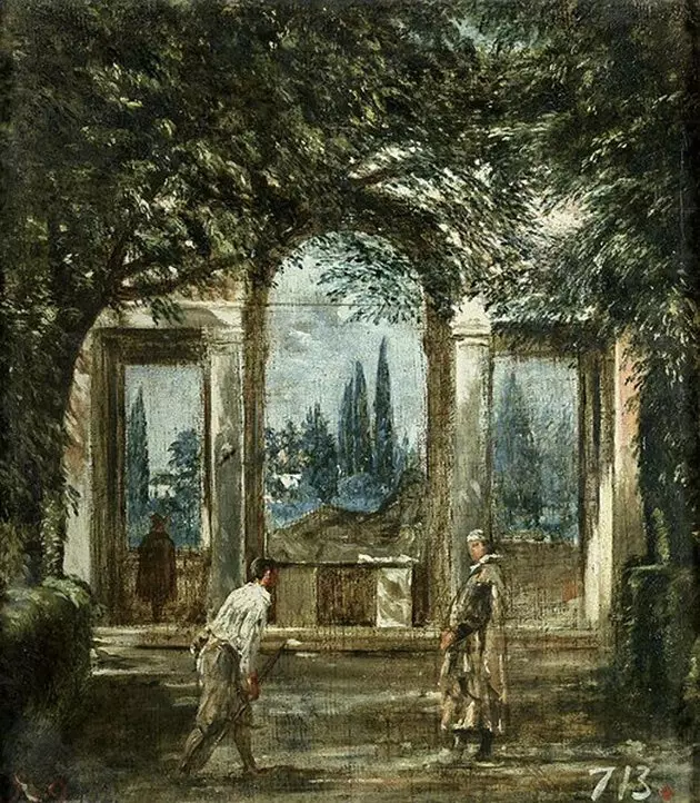 Vue du jardin de la Villa Médicis à Rome