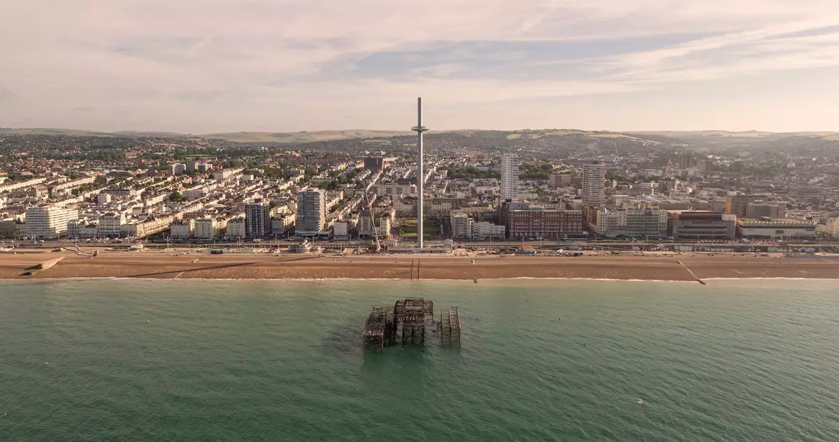 Bird's eye view of Brighton