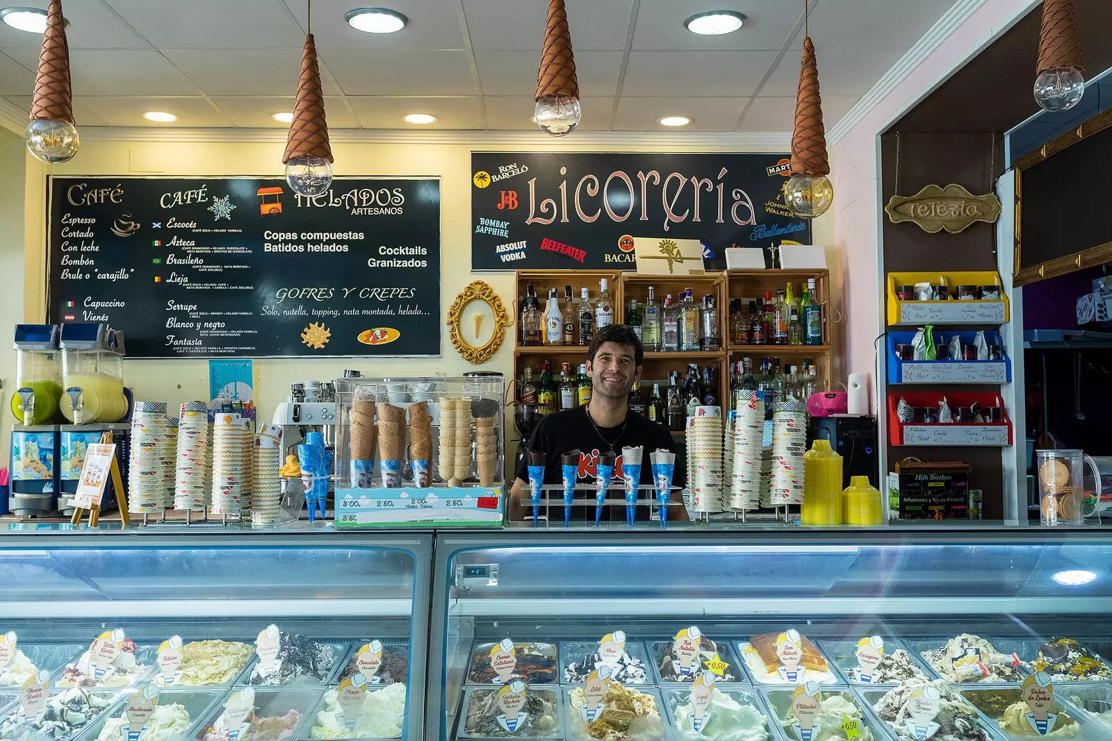 Alejandro from El Artesano ice cream parlor