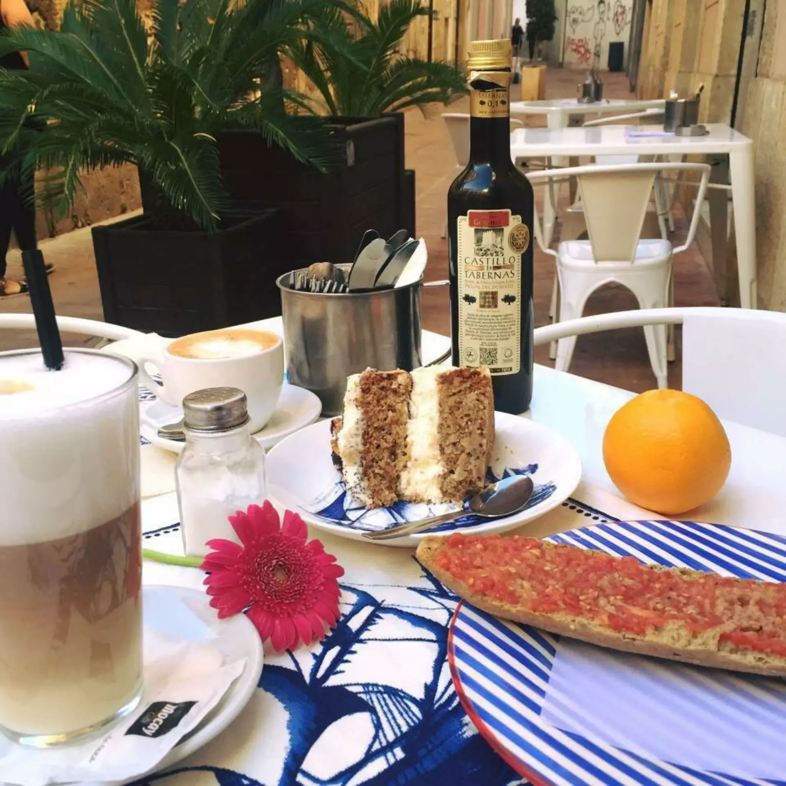 Frokost på El vino de un barco.