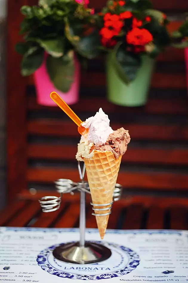 Probieren Sie die Eiscreme von La Bonata