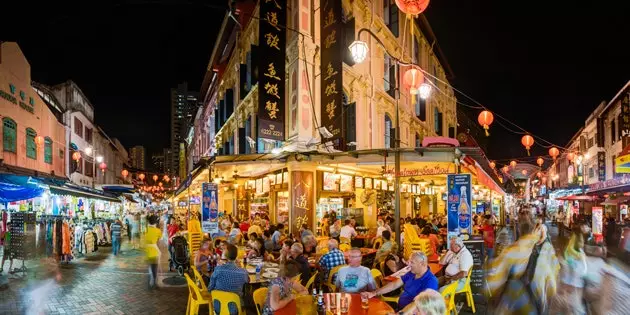 Terrassen in Chinatown in Singapore