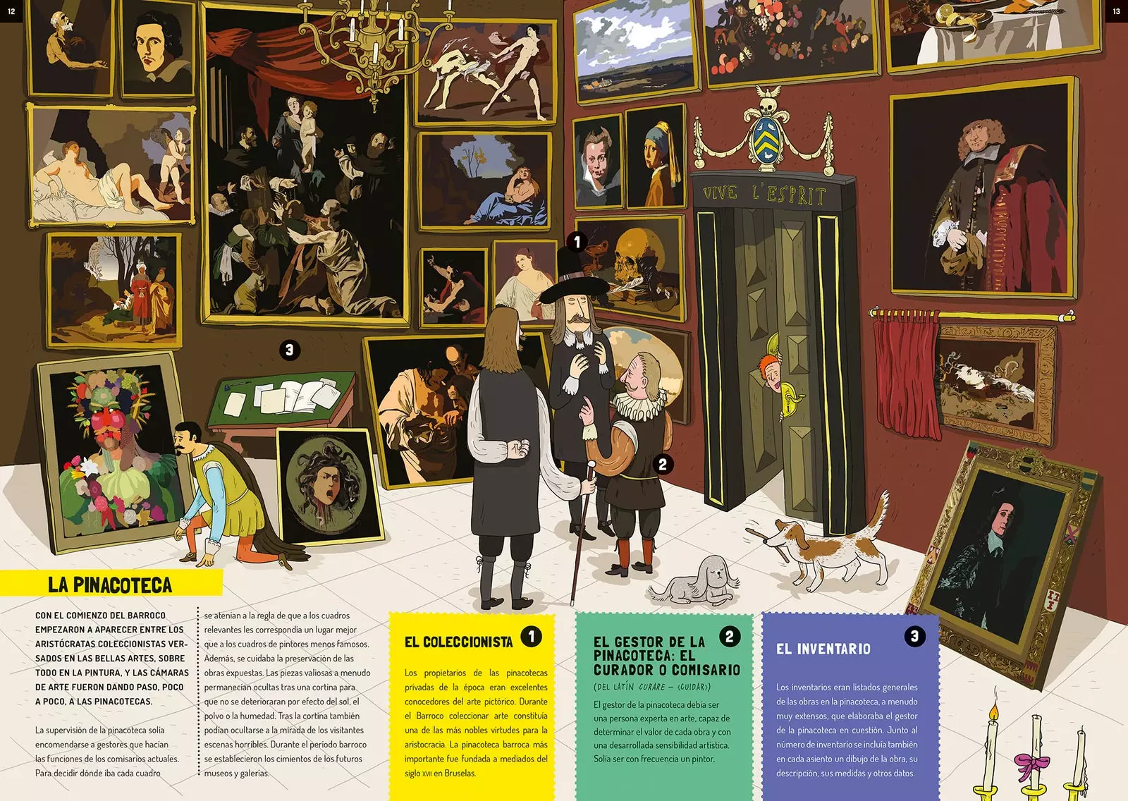 Discover what an art gallery is like in an illustrated way.