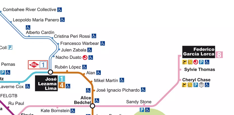 Mapa metra LGBTQ