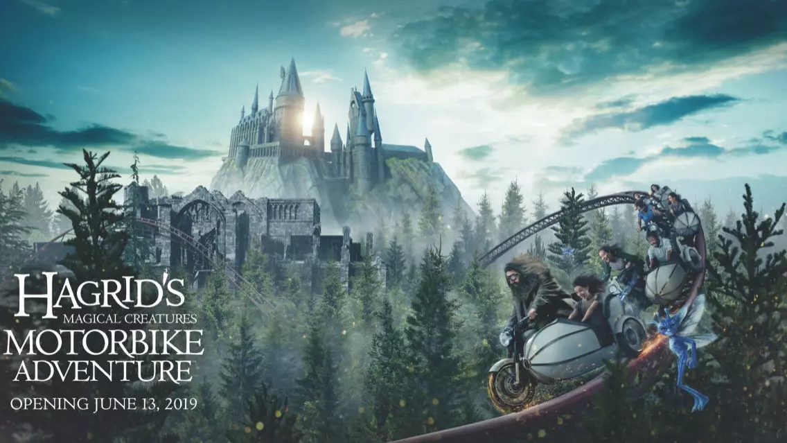 The Wizarding World of Harry Potter frumsýndi nýjan rússíbana, sem Hagrid stýrir!