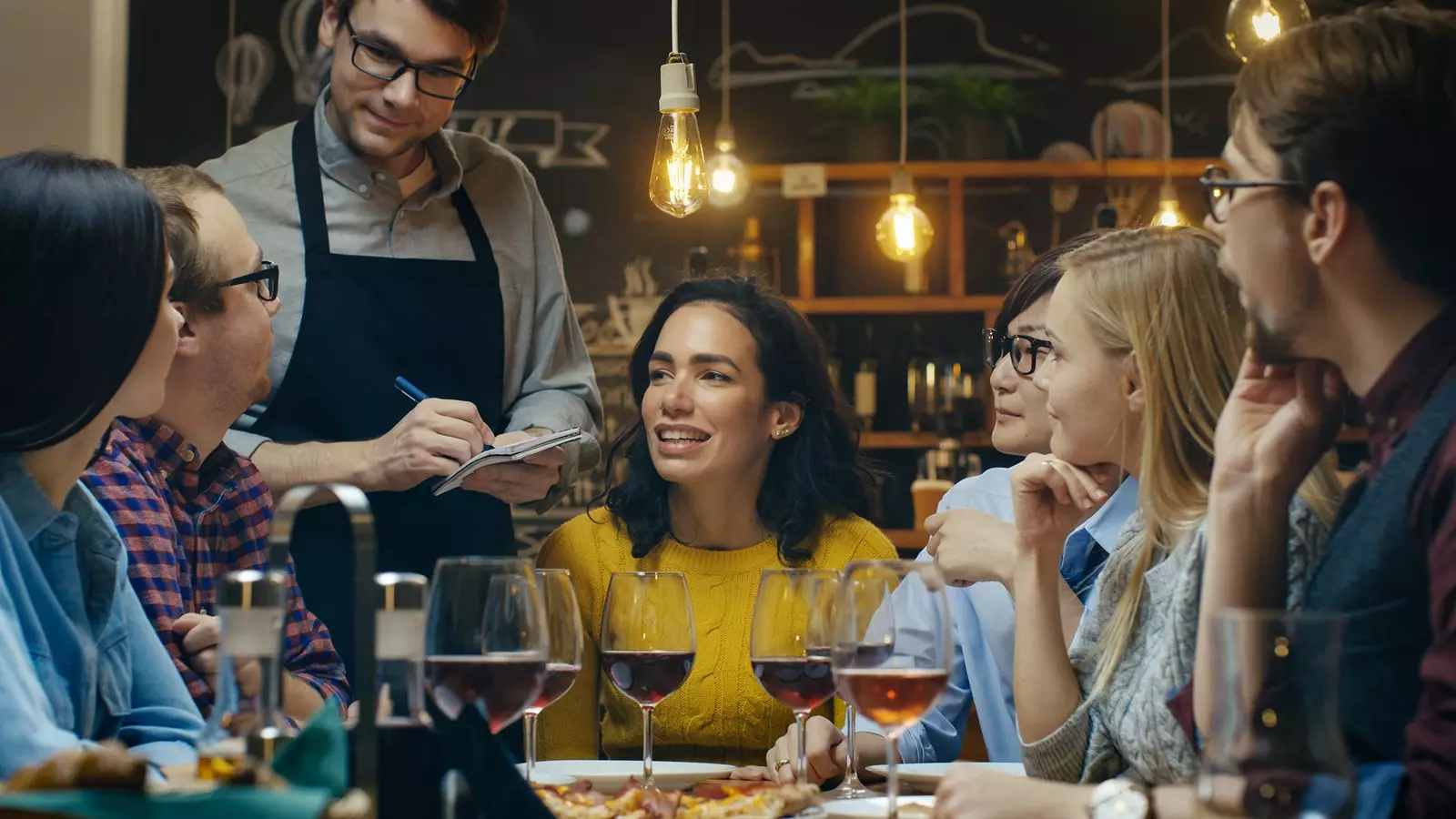 How likely is it that a woman will be served first at this table?