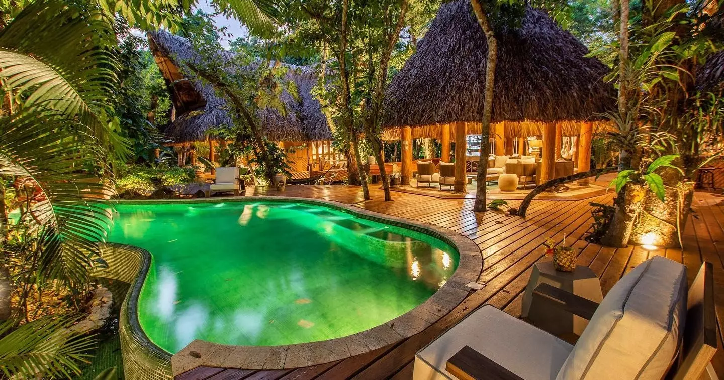 Swimming pool at Cassa Zenda, Francis Ford Coppola's new refuge in Guatemala.