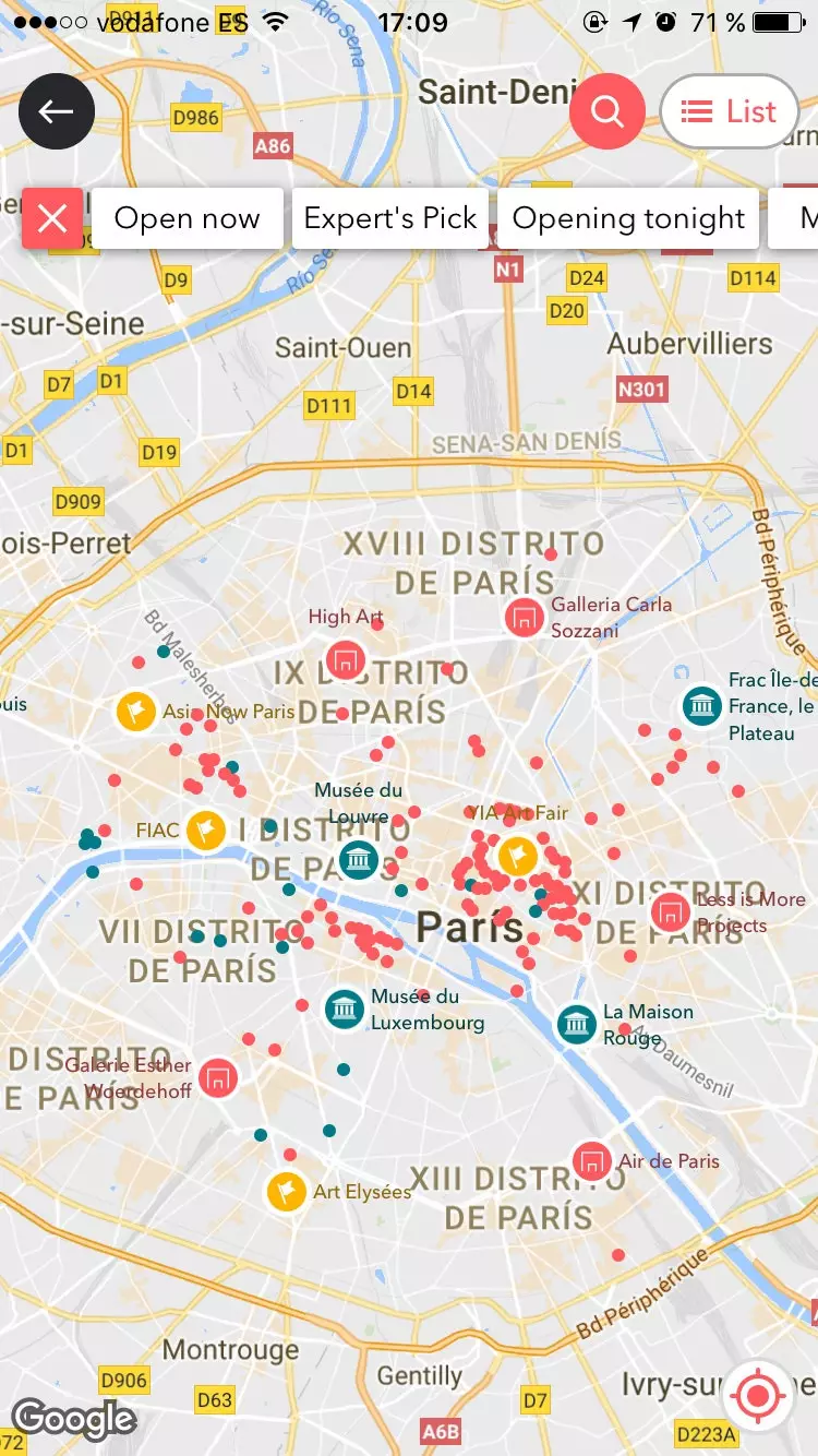 Exemple del mapa de l'art de París