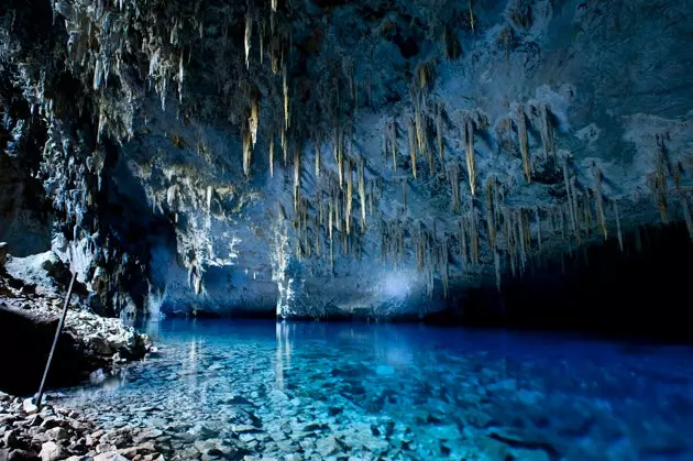 The cave of the Blue Lake