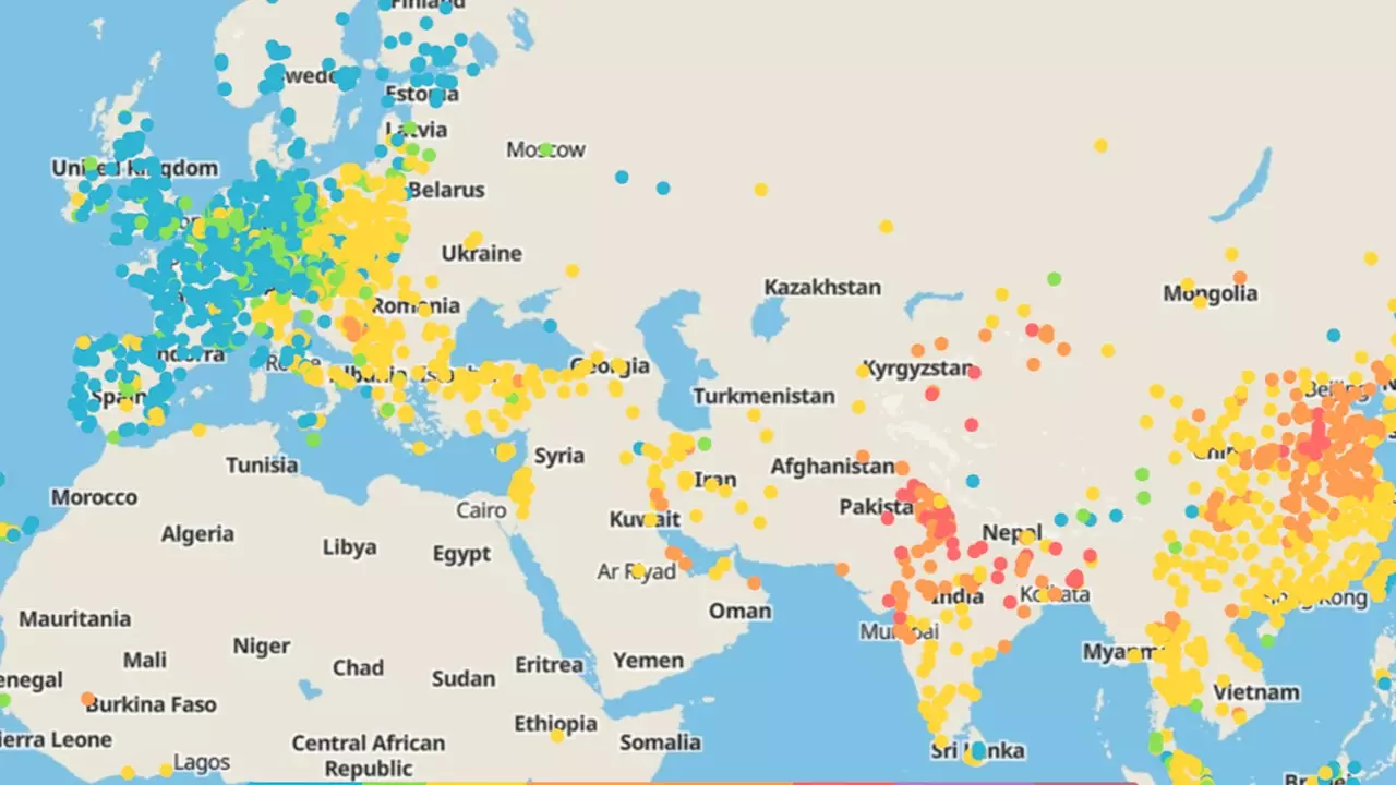 Odosobnienie nie wystarczyło, aby jakość powietrza się poprawiła (mapa)