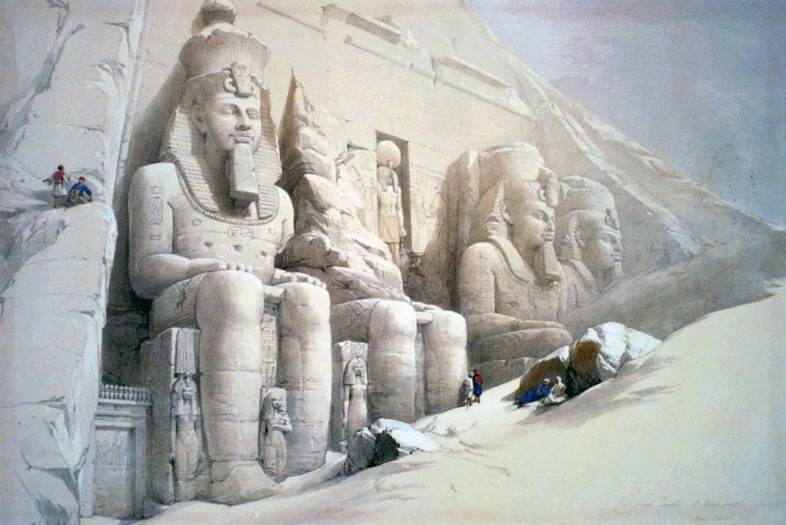 Der große Tempel von Abu Simbel von David Roberts