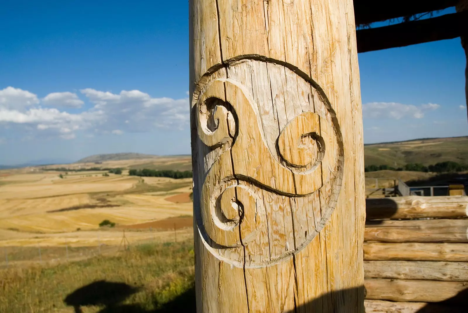 Celtic triskele in the fields of Castilla